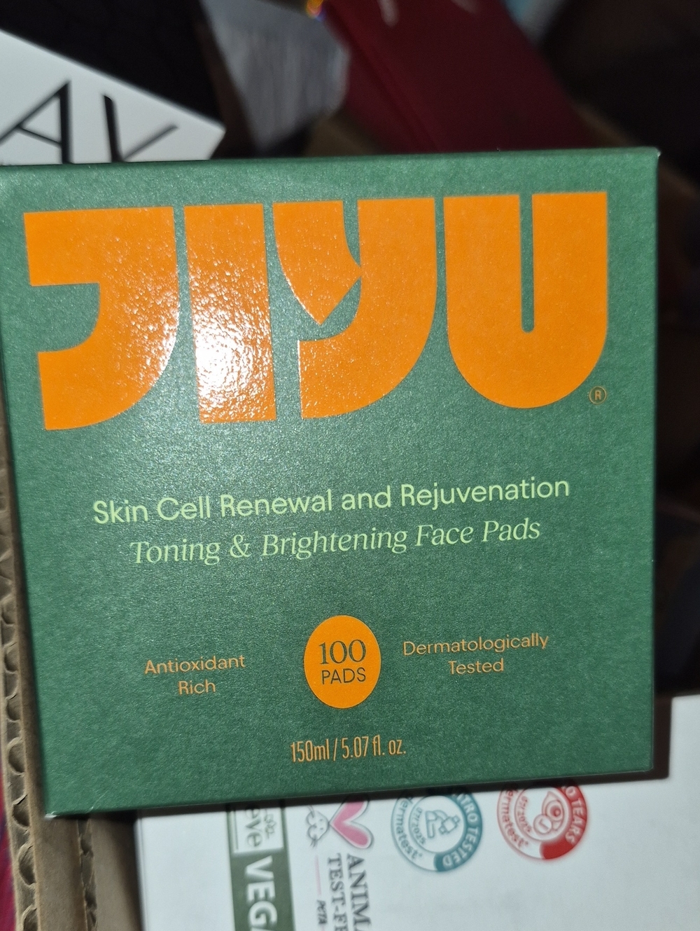Skin Cell Renewal & Rejuvenation Toning Face Pads - Green